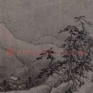 宋代《雪景山水图》国画山水作品图片赏析