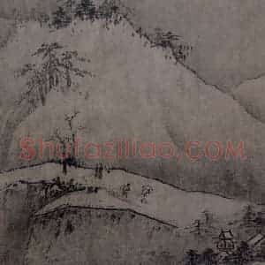 宋代《雪景山水图》国画山水作品图片赏析