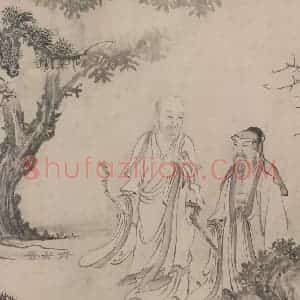 宋代 张激《白莲社图》国画综合作品图片赏析