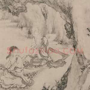 宋代 张激《白莲社图》国画综合作品图片赏析