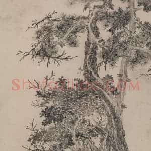 宋代 张激《白莲社图》国画综合作品图片赏析