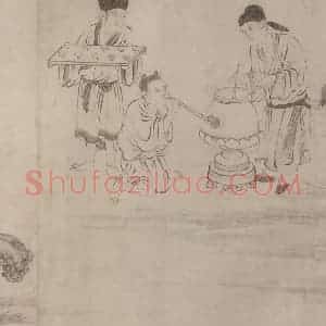 宋代 张激《白莲社图》国画综合作品图片赏析