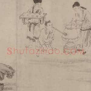 宋代 张激《白莲社图》国画综合作品图片赏析