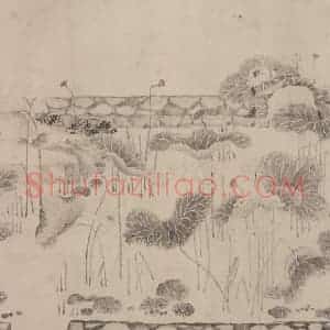 宋代 张激《白莲社图》国画综合作品图片赏析