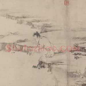 宋代 张激《白莲社图》国画综合作品图片赏析