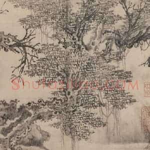 宋代 张激《白莲社图》国画综合作品图片赏析