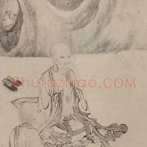 宋代 张激《白莲社图》国画综合作品图片赏析