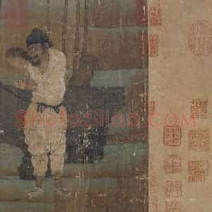 五代《神骏图》国画综合作品图片赏析