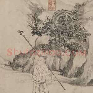 宋代 张激《白莲社图》国画综合作品图片赏析