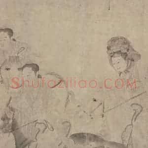 宋代《明皇击球图》国画人物作品图片赏析