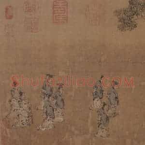 宋代 马和之（传）《风颂清庙之什图》国画综合作品图片赏析