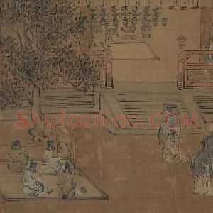 宋代 马和之（传）《风颂清庙之什图》国画综合作品图片赏析