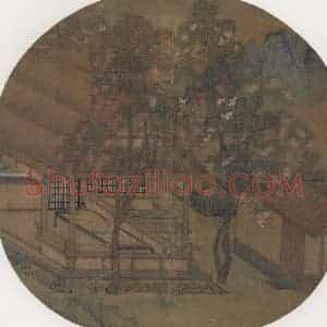 宋代 赵大亨《薇省黄昏图》国画山水作品图片赏析