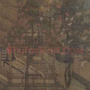 宋代 赵大亨《薇省黄昏图》国画山水作品图片赏析