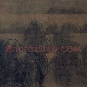 宋代 马麟《荷香清夏图》国画山水作品图片赏析