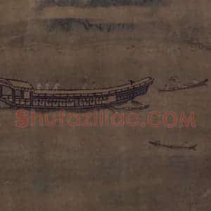 宋代 马麟《荷香清夏图》国画山水作品图片赏析
