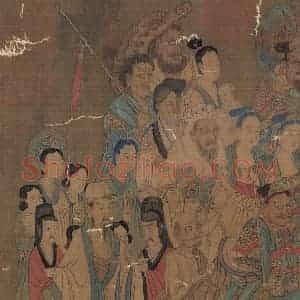 宋代《燃灯佛授记释迦文图》国画人物作品图片赏析