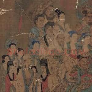 宋代《燃灯佛授记释迦文图》国画人物作品图片赏析