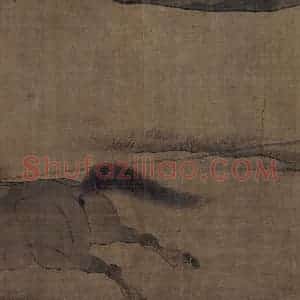 宋代 杨微《二骏图》国画花鸟作品图片赏析