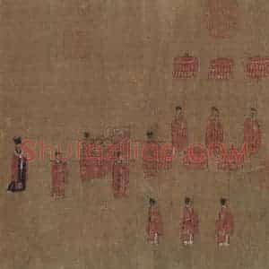 宋代《卤簙玉辂图》国画人物作品图片赏析
