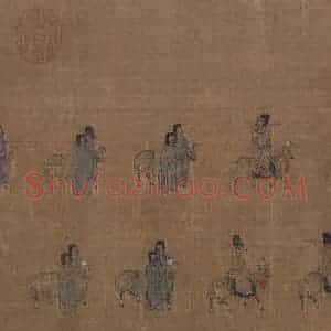 宋代《卤簙玉辂图》国画人物作品图片赏析