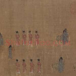 宋代《卤簙玉辂图》国画人物作品图片赏析