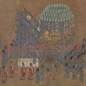 宋代《卤簙玉辂图》国画人物作品图片赏析