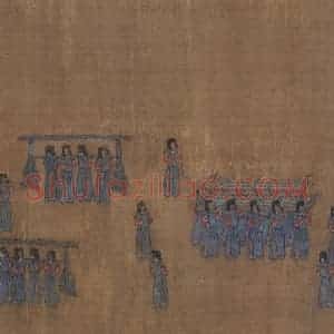 宋代《卤簙玉辂图》国画人物作品图片赏析