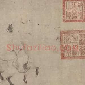 宋代《明皇击球图》国画人物作品图片赏析