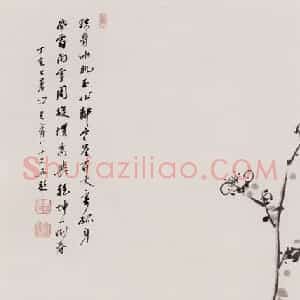 90年代 蒋凤白《墨梅》国画花鸟作品图片赏析