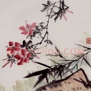 70年代 蒋凤白《一声杜宇啼春风》国画花鸟作品图片赏析