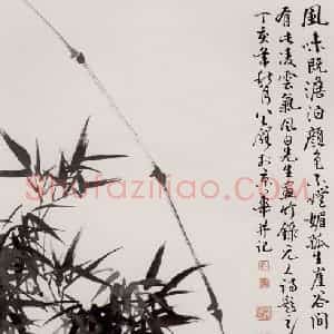 80年代 蒋凤白《谷间有此凌云气》国画花鸟作品图片赏析