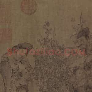 宋代 李嵩《货郎图》国画人物作品图片赏析