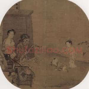 宋代 李嵩《骷髅幻戏图》国画人物作品图片赏析