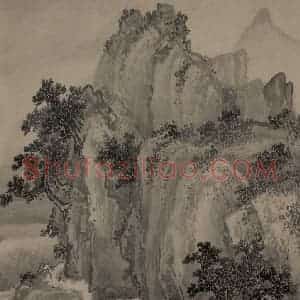 宋代 赵芾《江山万里图》国画山水作品图片赏析
