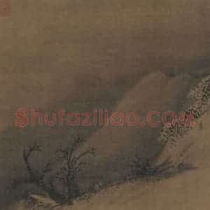 宋代 梁楷《雪栈行骑图》国画综合作品图片赏析