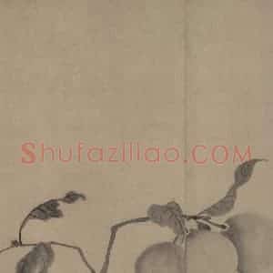 宋代 牧溪《水墨写生图》国画花鸟作品图片赏析