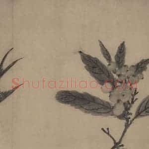 宋代 牧溪《水墨写生图》国画花鸟作品图片赏析