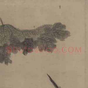 宋代 牧溪《水墨写生图》国画花鸟作品图片赏析