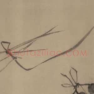 宋代 牧溪《水墨写生图》国画花鸟作品图片赏析