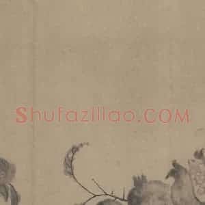 宋代 牧溪《水墨写生图》国画花鸟作品图片赏析