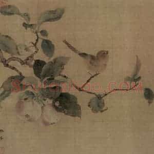 宋代 林椿《果熟来禽图》国画花鸟作品图片赏析