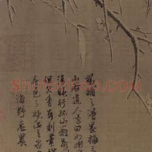 宋朝 扬无咎《雪梅图》国画花鸟作品图片赏析