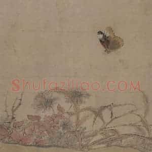 宋代 赵昌《写生蛱蝶图》国画花鸟工笔作品图片赏析