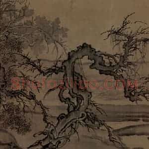 宋代 郭熙《窠石平远图》国画山水工笔作品图片赏析