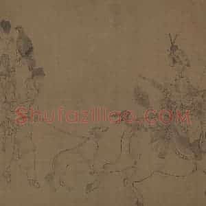 宋代 李公麟《西岳降灵图》国画人物工笔作品图片赏析