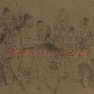 宋代 李公麟《西岳降灵图》国画人物工笔作品图片赏析