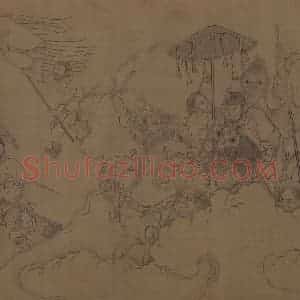 宋代 李公麟《西岳降灵图》国画人物工笔作品图片赏析