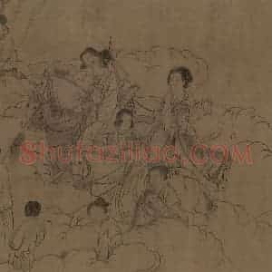 宋代 李公麟《西岳降灵图》国画人物工笔作品图片赏析