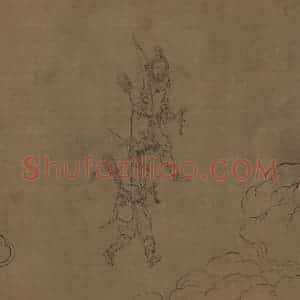 宋代 李公麟《西岳降灵图》国画人物工笔作品图片赏析